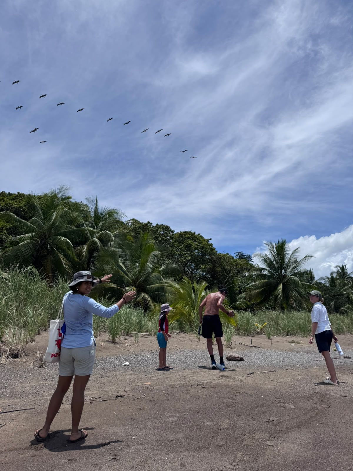En la playa de Ganadito
